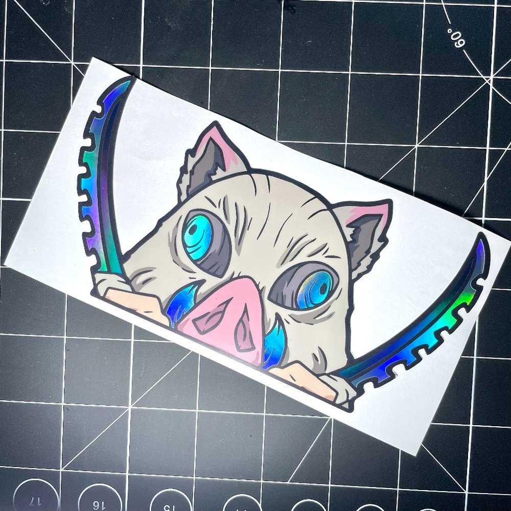 Holographic Anime Peeker Demon Slayer Inosuke